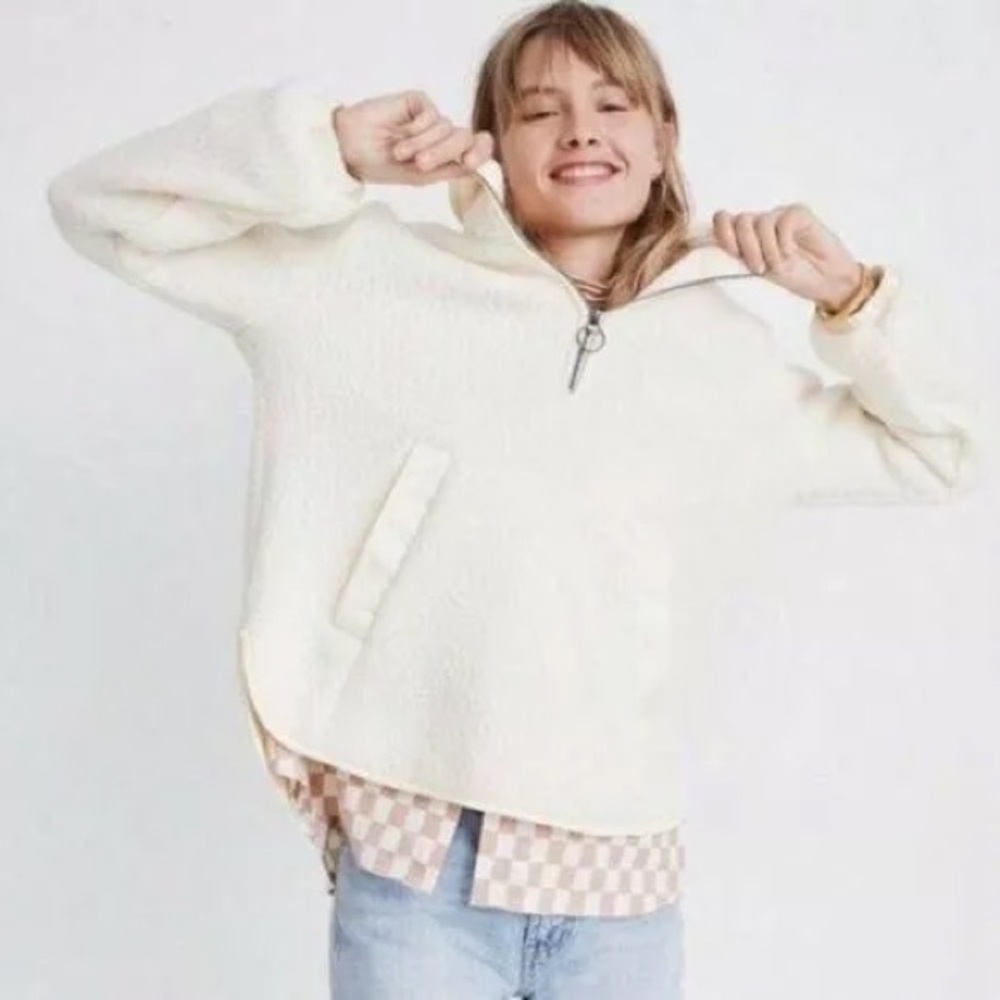 Madewell Fleece Pullover Teddy